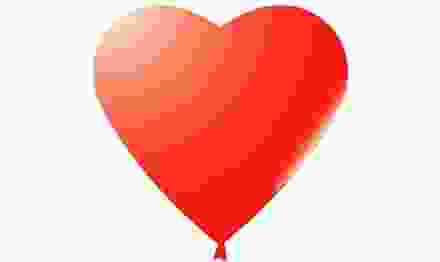 Шары Сердце (10'/25 см) Красный, пастель, 100 шт.
